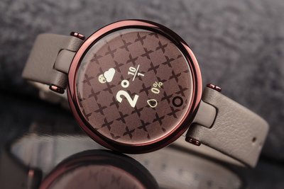 Garmin Lily Classic Dark Bronze / Paloma, Leather Band