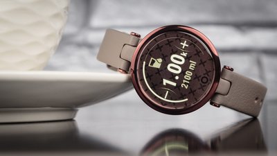 Garmin Lily Classic Dark Bronze / Paloma, Leather Band