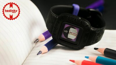 Kunststof bandje Garmin (pro Vívofit junior 3), zwart, Marvel, Black Panther