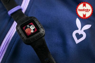 Kunststof bandje Garmin (pro Vívofit junior 3), zwart, Marvel, Black Panther