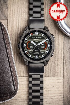 Roestvrijstalen horlogeband Ricardo 22mm (voor Garmin Fenix 8/7/6 (47mm), Epix 2 enz.), zwart V1, QuickFit