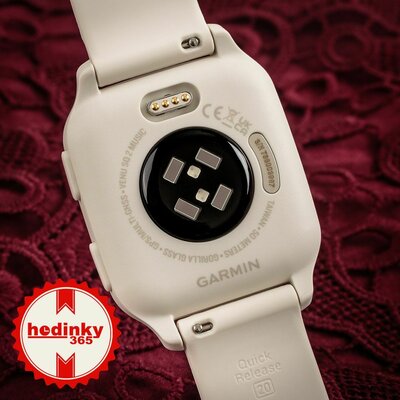 Garmin Venu Sq 2 Music, Peach Gold / Ivory Band