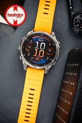 Siliconen bandje Ricardo 22mm (pro Garmin Fenix 8/7/6 (47mm), Epix 2 aj.), oranje V1, QuickFit