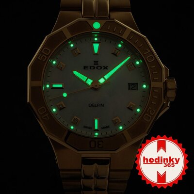 Edox Delfin Diver Date Lady Quartz 53020-37jm-nadd