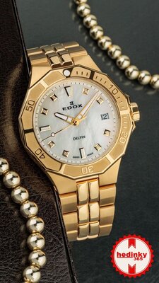 Edox Delfin Diver Date Lady Quartz 53020-37jm-nadd