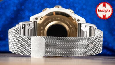 roestvrijstalen horlogeband Ricardo 20mm (voor Garmin Fenix 8/7S/6S (43mm), enz.), zilverkleurig, Milanese, QuickFit