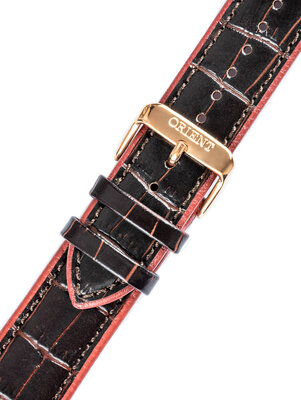 Leren riempje Orient UDFGGR0 22mm (voor het modely AC08), bruin