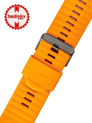 Ricardo Siliconenband 26mm (voor Garmin Fenix 8/7X/6X (51mm), Tactix etc.), oranje, QuickFit