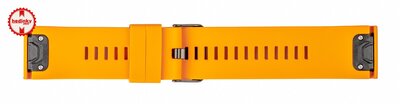 siliconen horlogeband Ricardo 26mm (voor Garmin Fenix 8/7X/6X (51mm), Tactix enz.), oranje V1, QuickFit